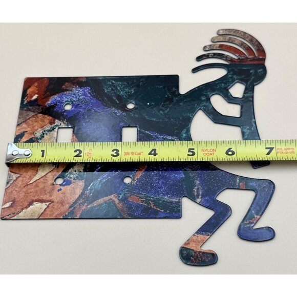 Lazart Kokopelli Reversible Metal Double Light Switch Cover Southwest Fertility - Picture 7 of 9